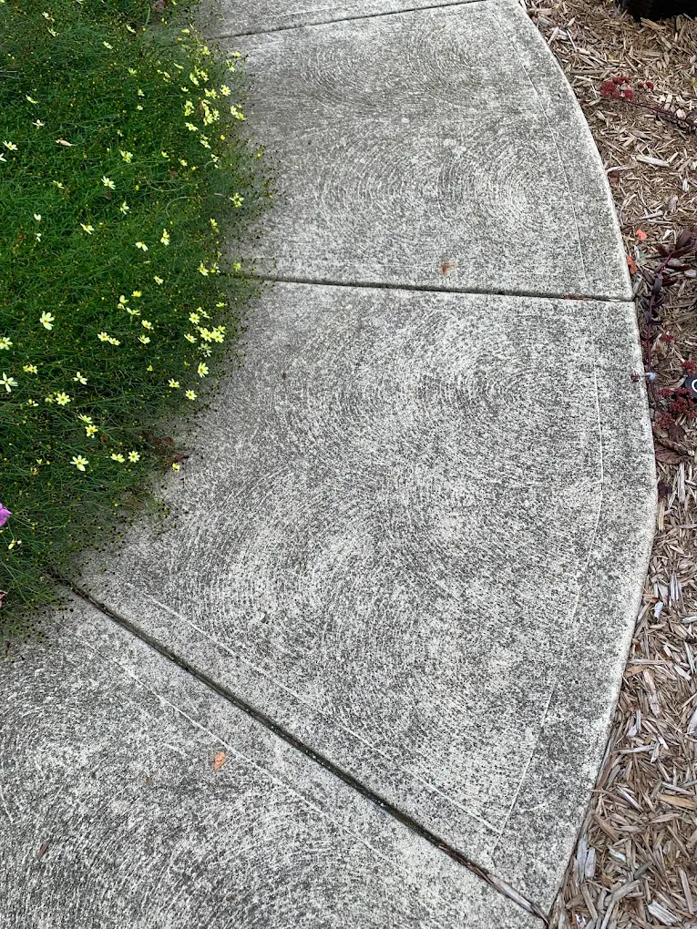 Sidewalk before power washing